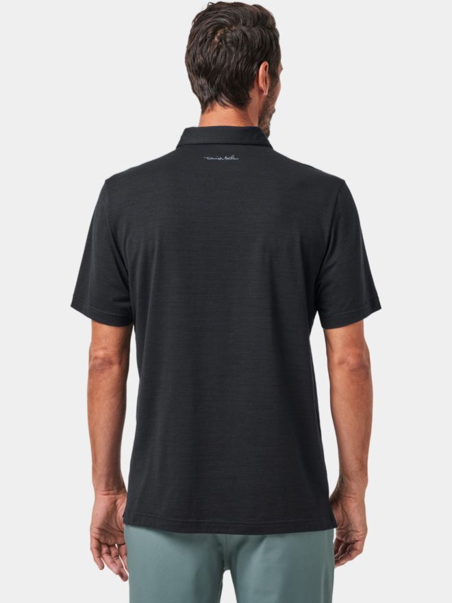 TravisMathew The Heater Halbarm Polo schwarz