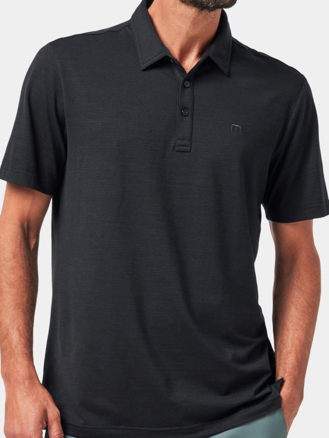 TravisMathew The Heater Halbarm Polo schwarz
