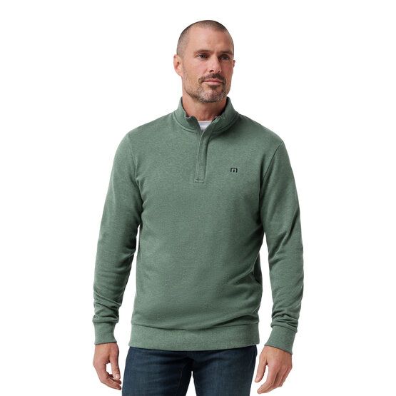 TravisMathew  Mikina Cloud Quarter Zip 2.0 olivová