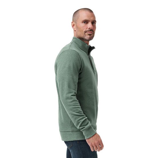 TravisMathew  Mikina Cloud Quarter Zip 2.0 olivová