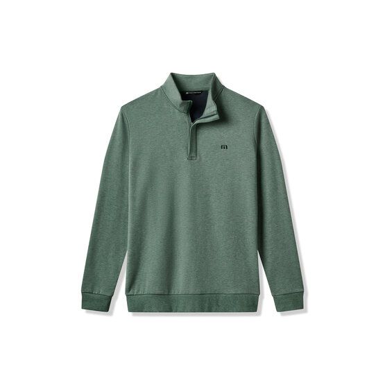 TravisMathew  Mikina Cloud Quarter Zip 2.0 olivová