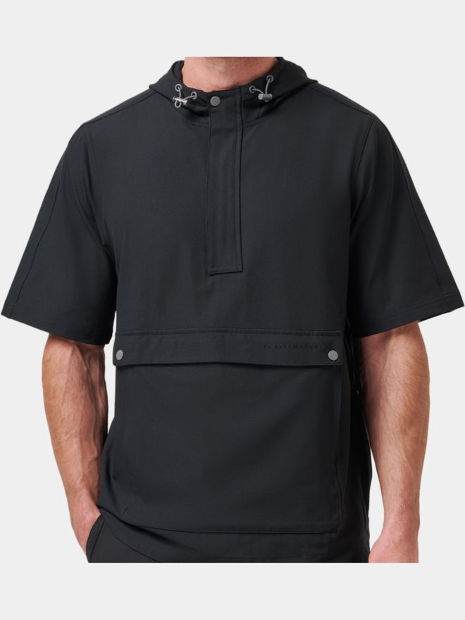 TravisMathew SPORT MODE HOODIE Halbarm Windshirt schwarz