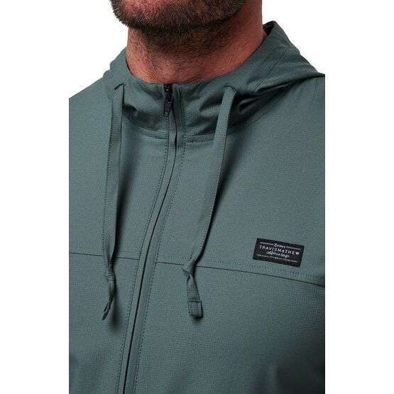 TravisMathew  Strečová bunda WANDERLUST HOODIE olivová