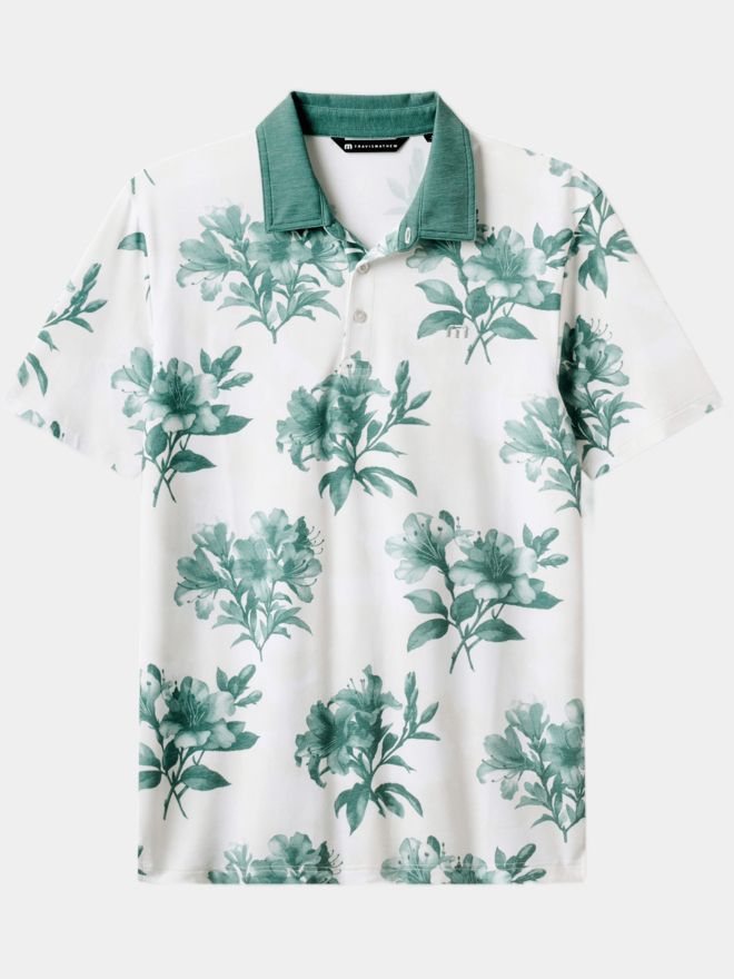 TravisMathew FEATHERWEIGHT Magnolia Halbarm Polo weiß