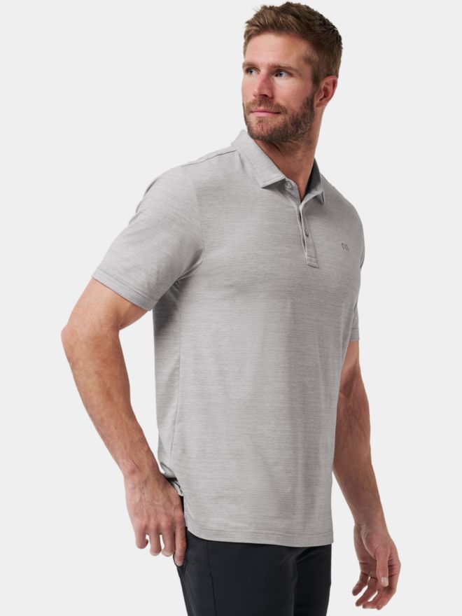 TravisMathew THE HEATER Halbarm Polo grau
