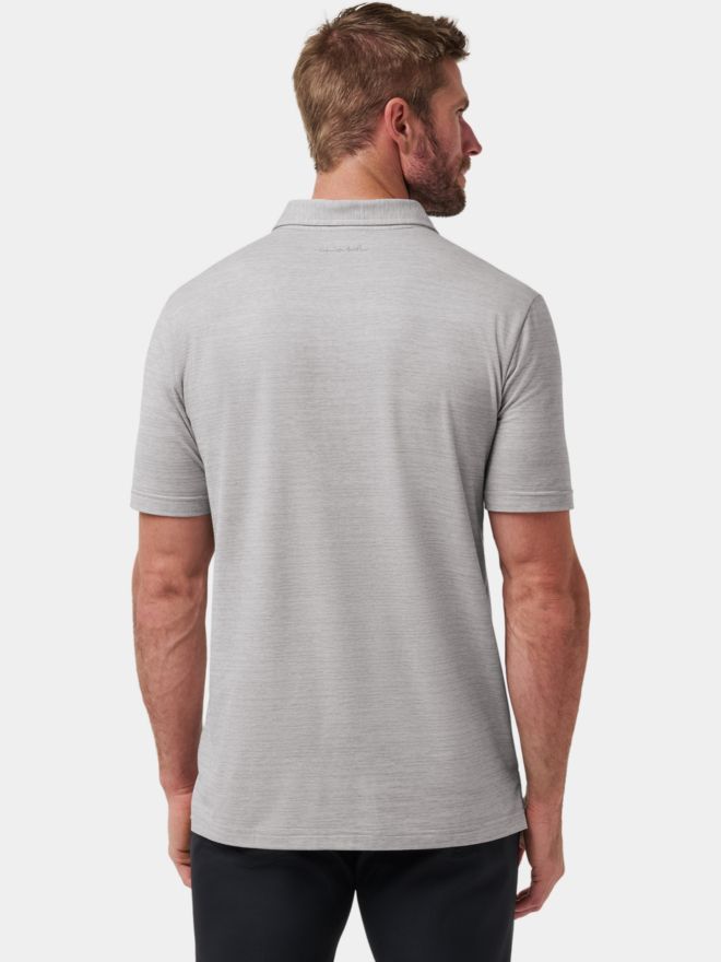 TravisMathew THE HEATER Halbarm Polo grau