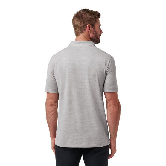 TravisMathew  THE HEATER half-sleeve polo light gray