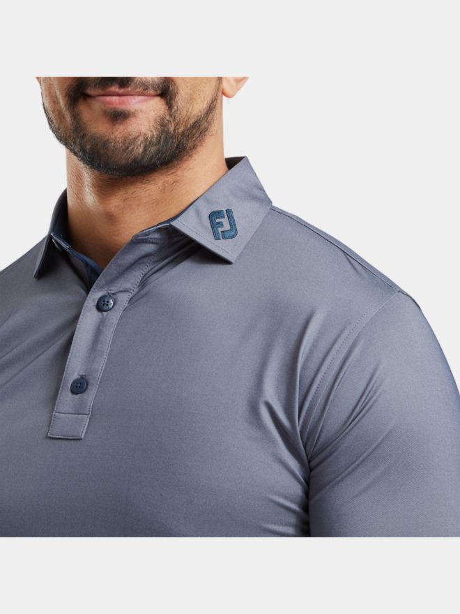 FootJoy Banded Birdseye Halbarm Polo navy