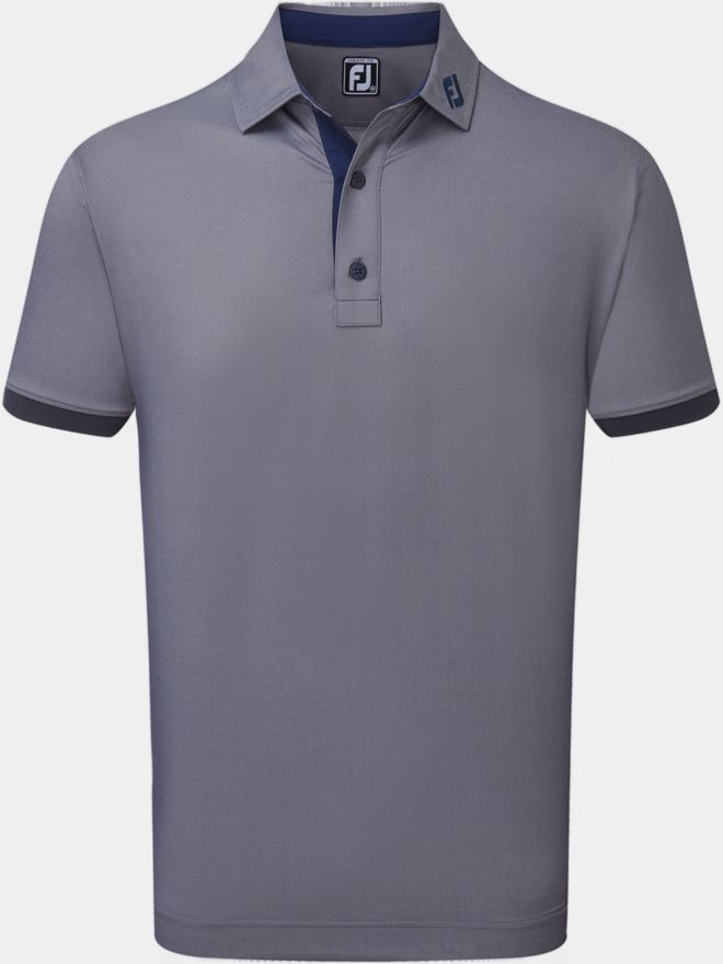 FootJoy Banded Birdseye Halbarm Polo navy