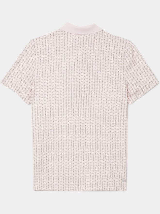 Lacoste AOP Halbarm Polo rosa