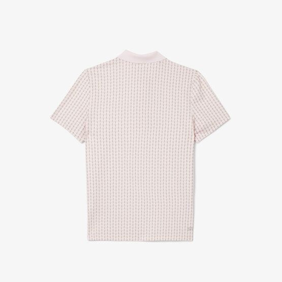 Lacoste AOP Halbarm Polo rosa