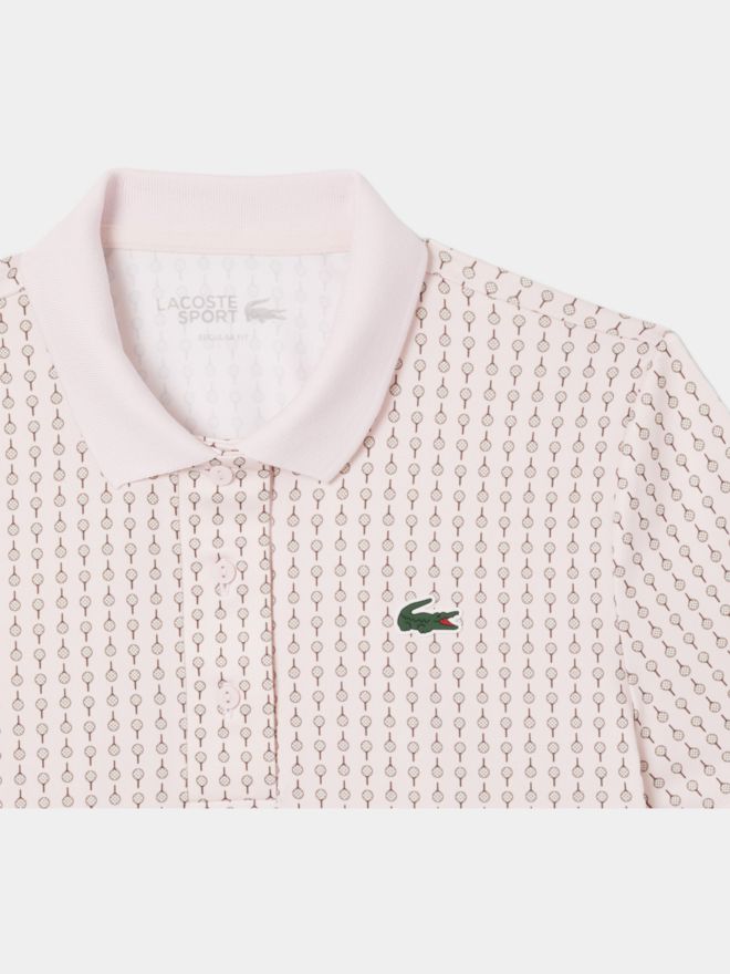 Lacoste AOP Halbarm Polo rosa