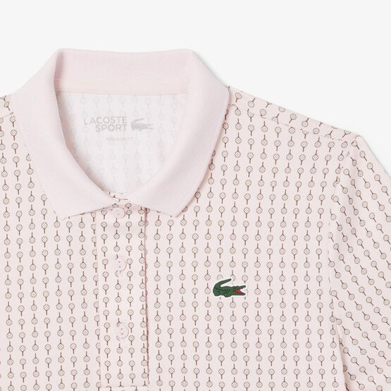 Lacoste AOP Halbarm Polo rosa