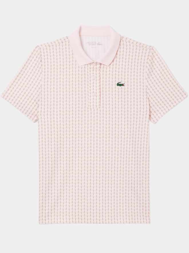 Lacoste AOP Halbarm Polo rosa