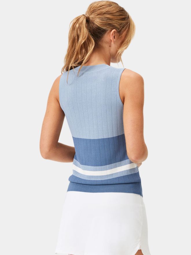 Macade Golf Ana Sleeveless V-Neck Strick Pullunder blau