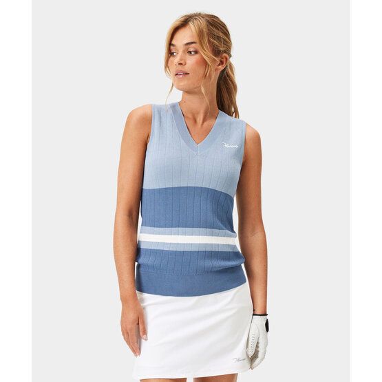 Macade Golf  Ana Sleeveless V-Neck Knit Sweater blue