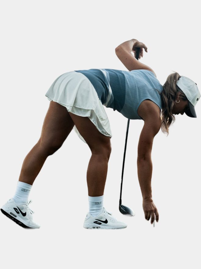 Macade Golf Ana Sleeveless V-Neck Strick Pullunder blau