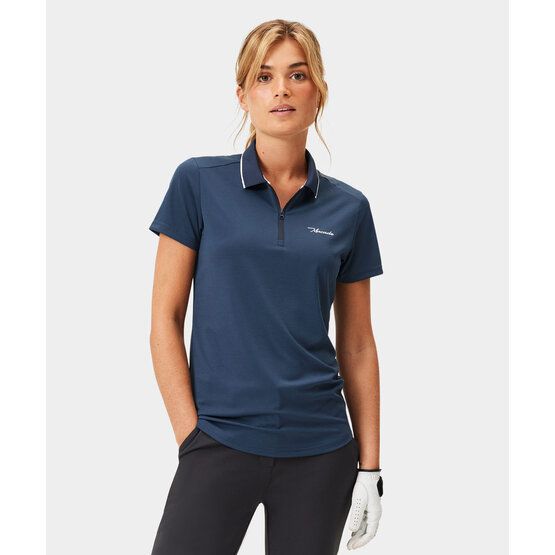 Macade Golf Tech Zip Shirt Halbarm Polo navy