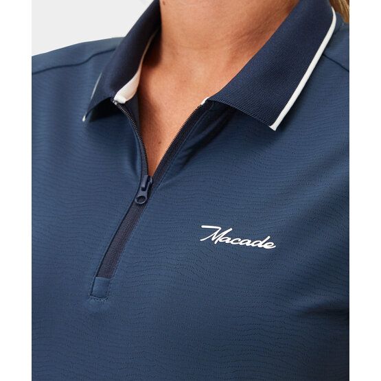 Macade Golf Tech Zip Shirt Halbarm Polo navy