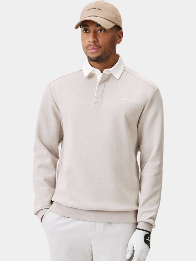 Macade Golf Range Longsleeve Shirt Langarm Polo beige