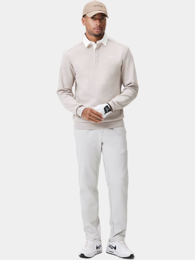 Macade Golf Range Longsleeve Shirt Langarm Polo beige