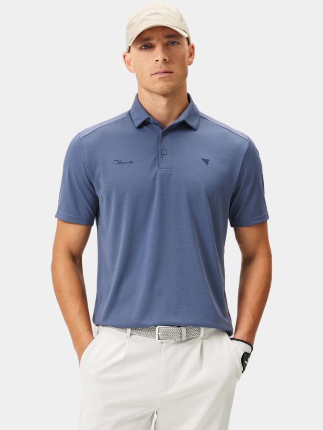 Macade Golf Core Tech Shirt Halbarm Polo hellblau