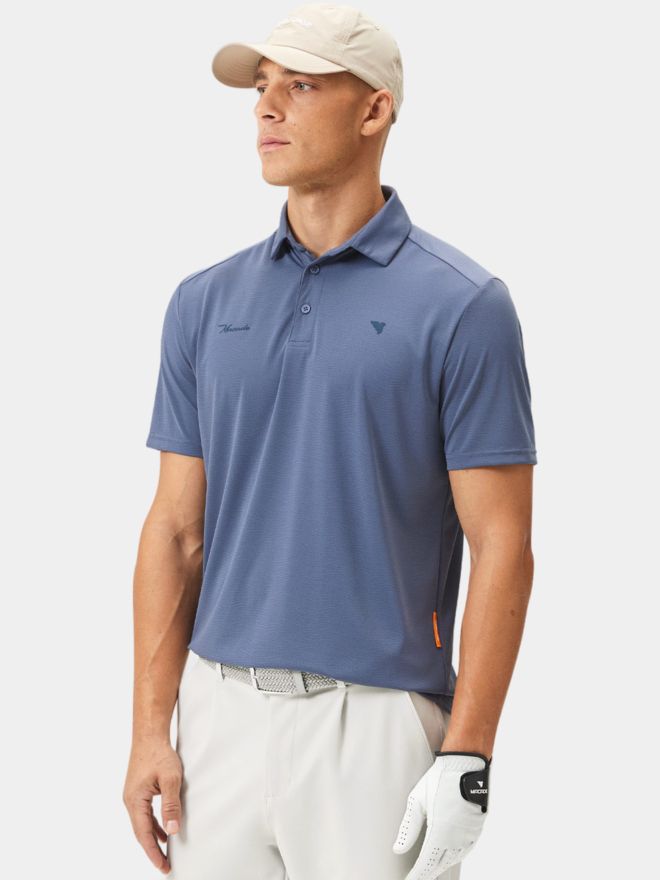 Macade Golf Core Tech Shirt Halbarm Polo hellblau