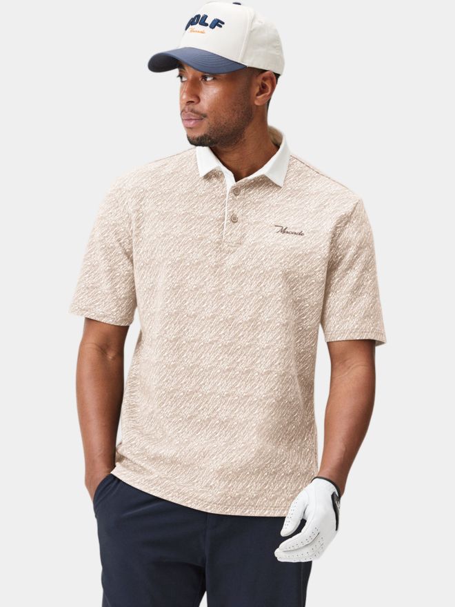 Macade Golf Range Shirt Halbarm Polo beige