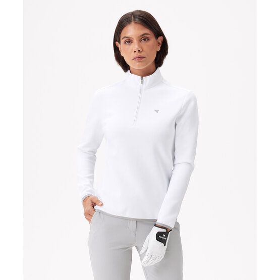 Macade Golf Therma Quarter Zip Stretch Midlayer offwhite