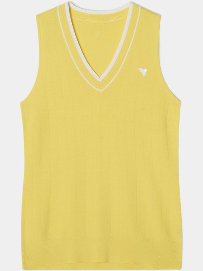 Macade Golf Ana Sleeveless V-Neck Strick Pullunder gelb