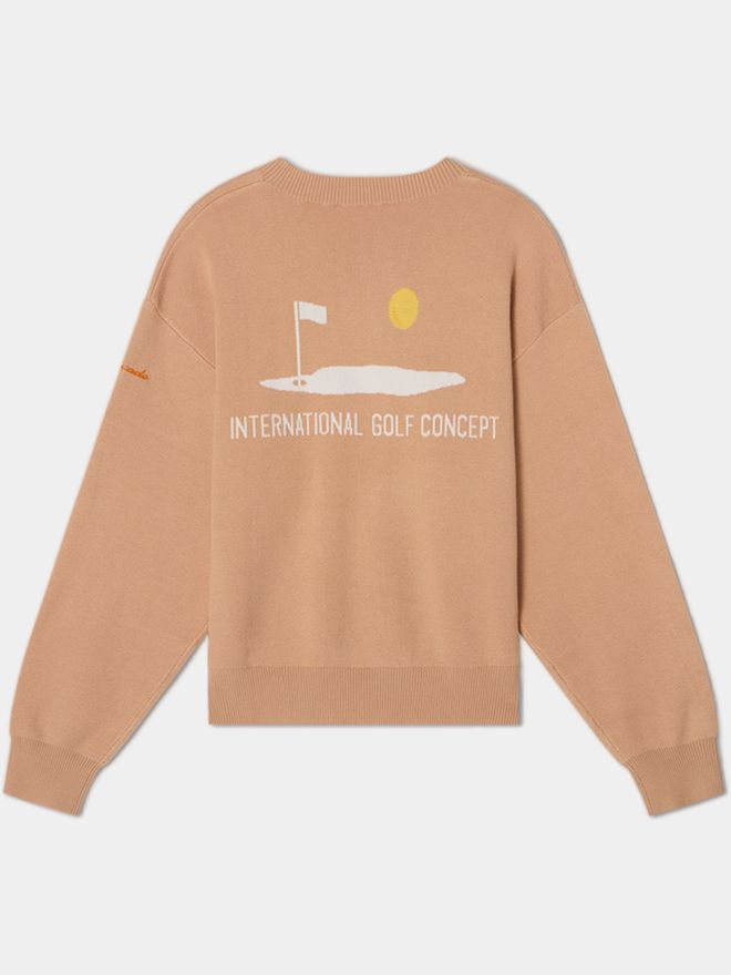 Macade Golf Concept Oversized Sweater Strick Pullover beige