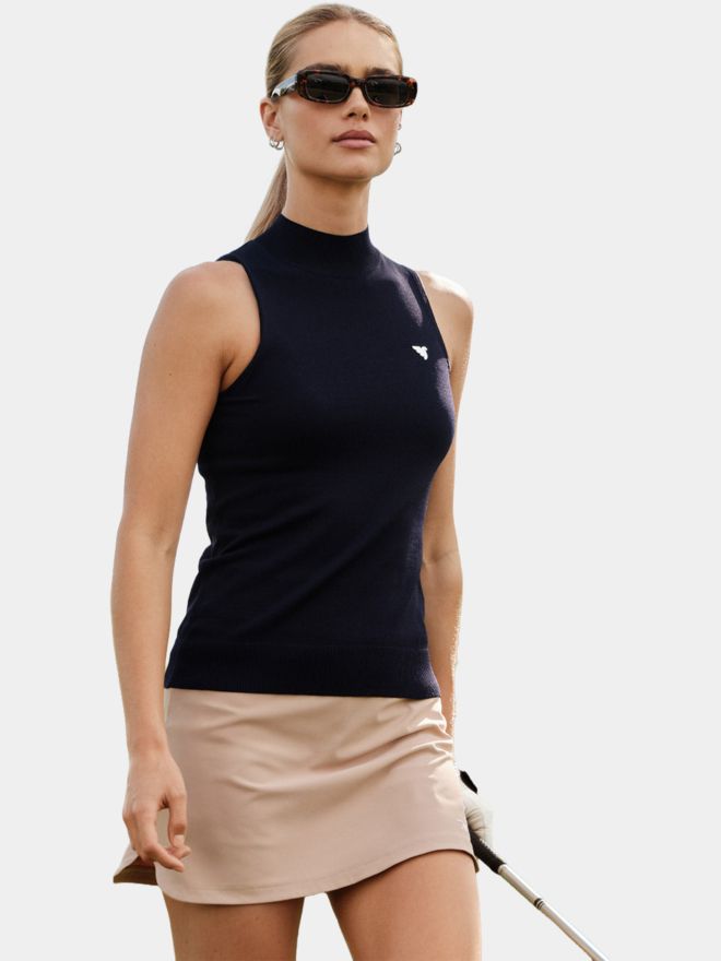 Macade Golf Kayla Air ohne Arm T-Shirt navy