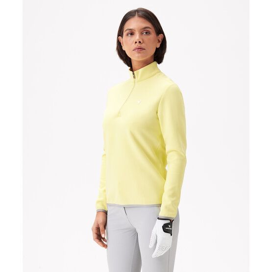 Macade Golf  Therma Quarter Zip Stretch Midlayer yellow