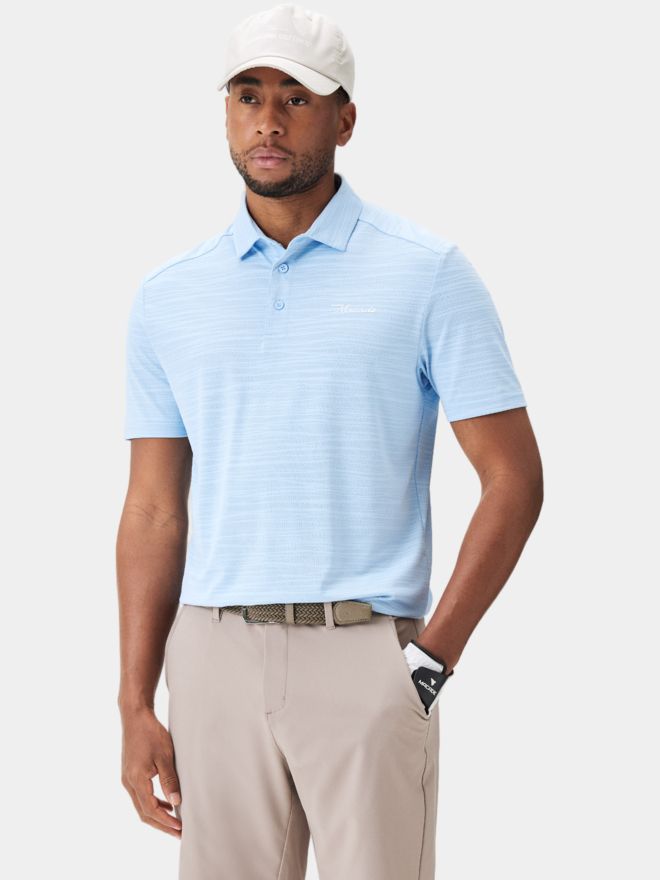 Macade Golf Flight Shirt Halbarm Polo hellblau