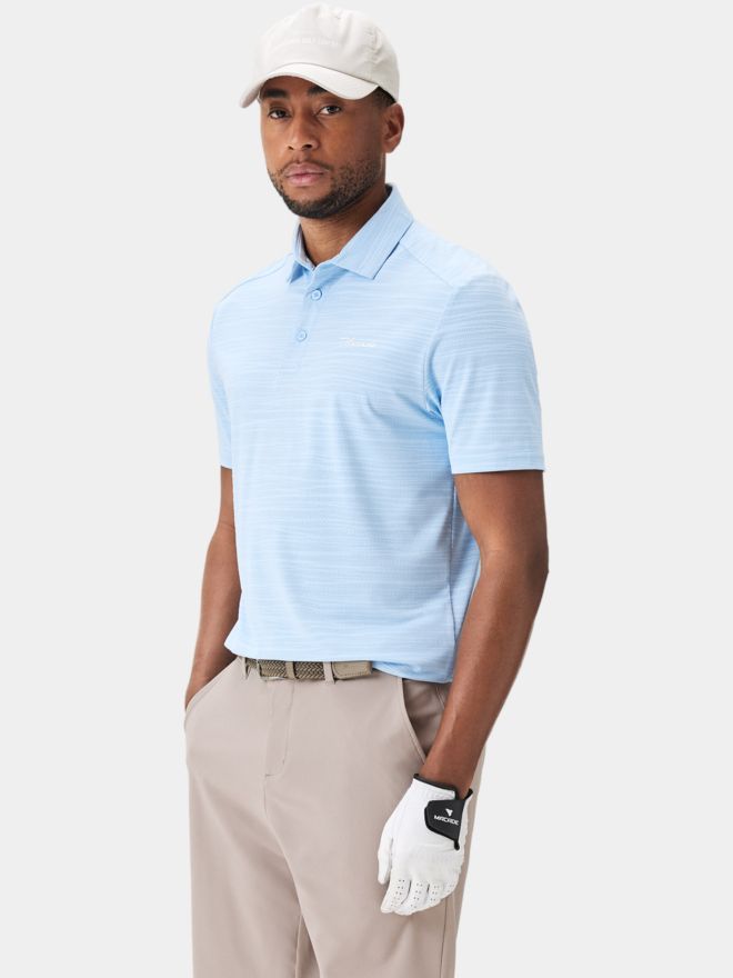 Macade Golf Flight Shirt Halbarm Polo hellblau