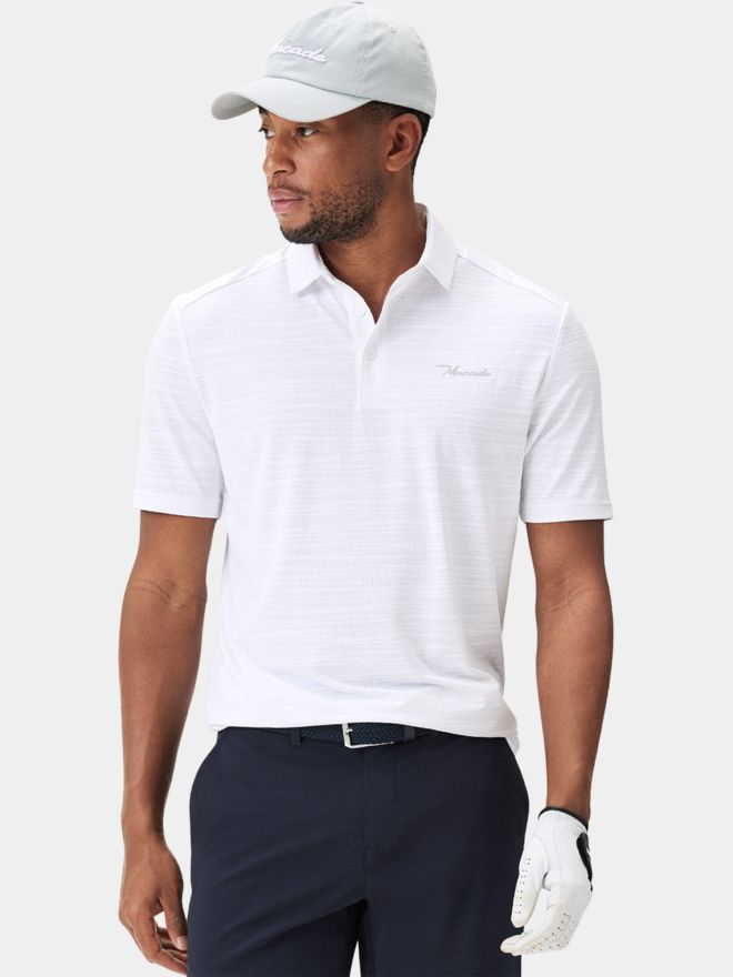Macade Golf Flight Shirt Halbarm Polo weiß