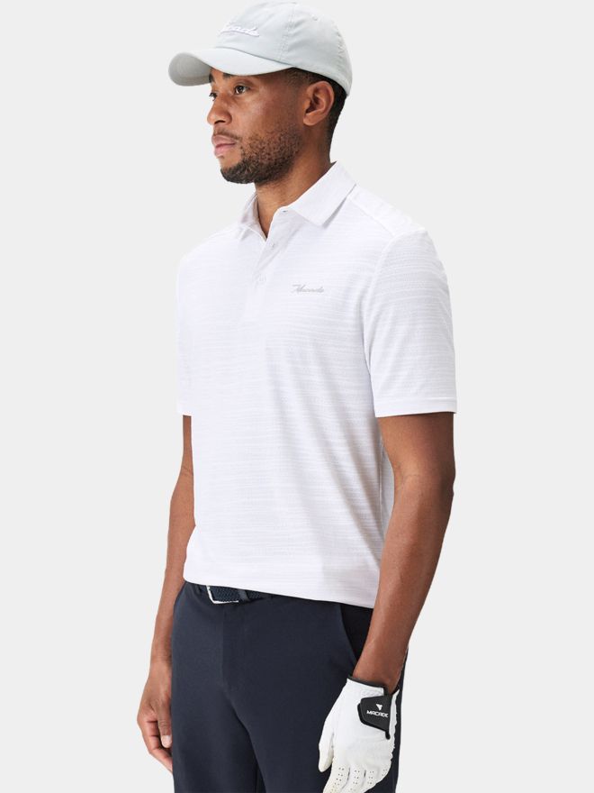 Macade Golf Flight Shirt Halbarm Polo weiß