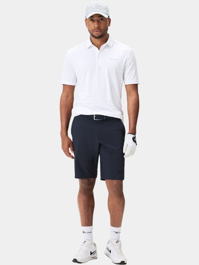 Macade Golf Flight Shirt Halbarm Polo weiß