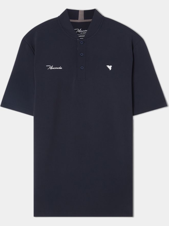 Macade Golf Heath Bomber Shirt Halbarm Polo navy