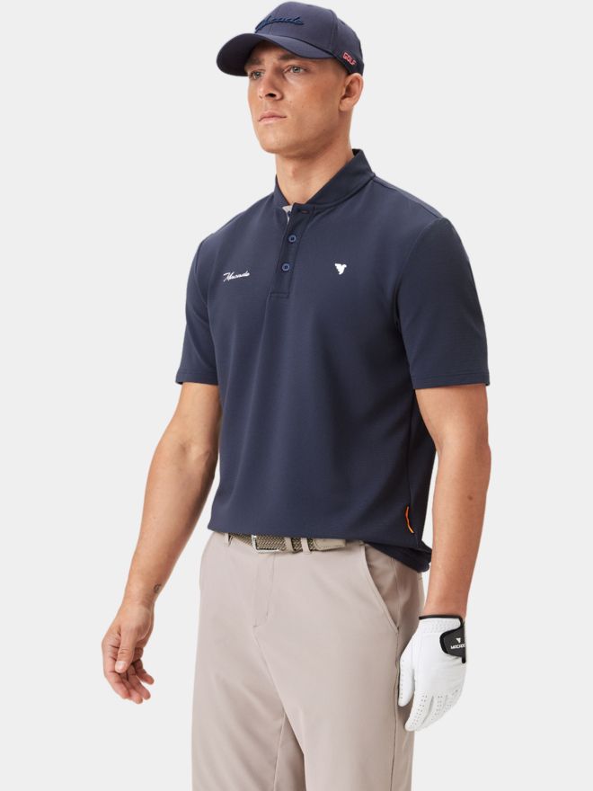 Macade Golf Heath Bomber Shirt Halbarm Polo navy