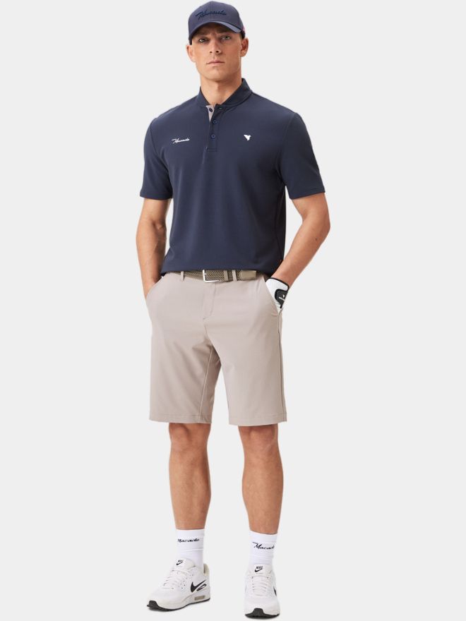 Macade Golf Heath Bomber Shirt Halbarm Polo navy