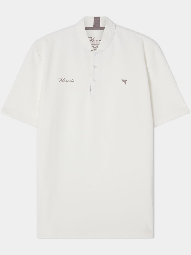 Macade Golf Heath Bomber Shirt Halbarm Polo weiß