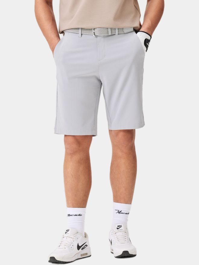 Macade Golf Four-Way Stretch Shorts Bermuda Hose hellgrau