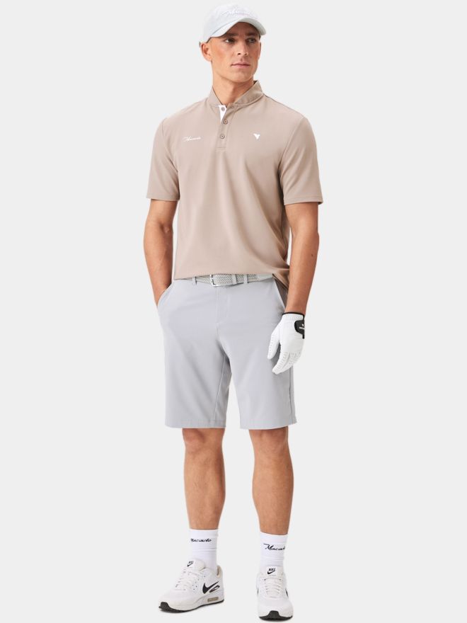Macade Golf Four-Way Stretch Shorts Bermuda Hose hellgrau