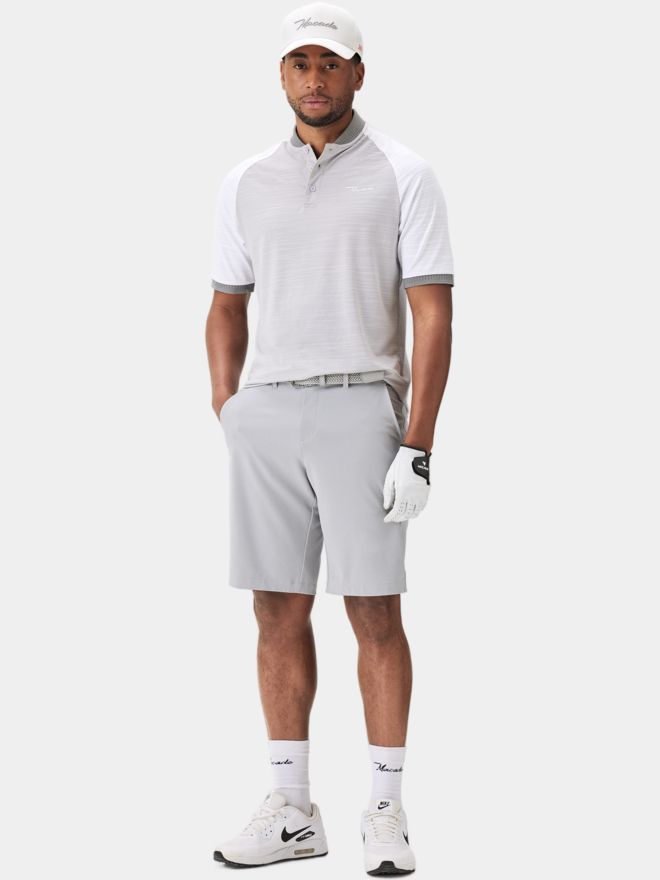 Macade Golf TR Pro Shirt Halbarm Polo hellgrau