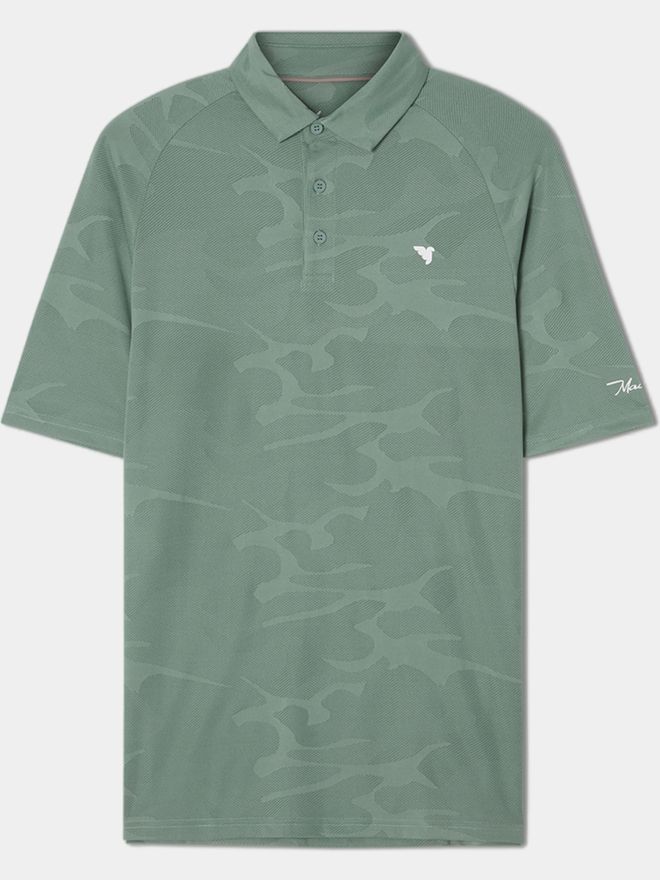 Macade Golf Nolan Camo Shirt Halbarm Polo grün