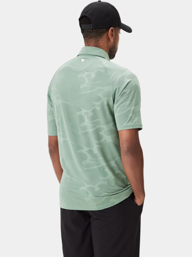 Macade Golf Nolan Camo Shirt Halbarm Polo grün