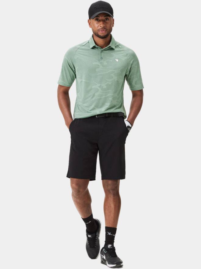 Macade Golf Nolan Camo Shirt Halbarm Polo grün