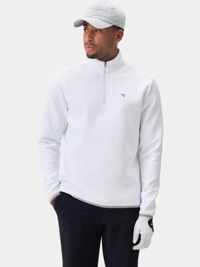 Macade Golf Therma Quarter Zip Stretch Midlayer offwhite