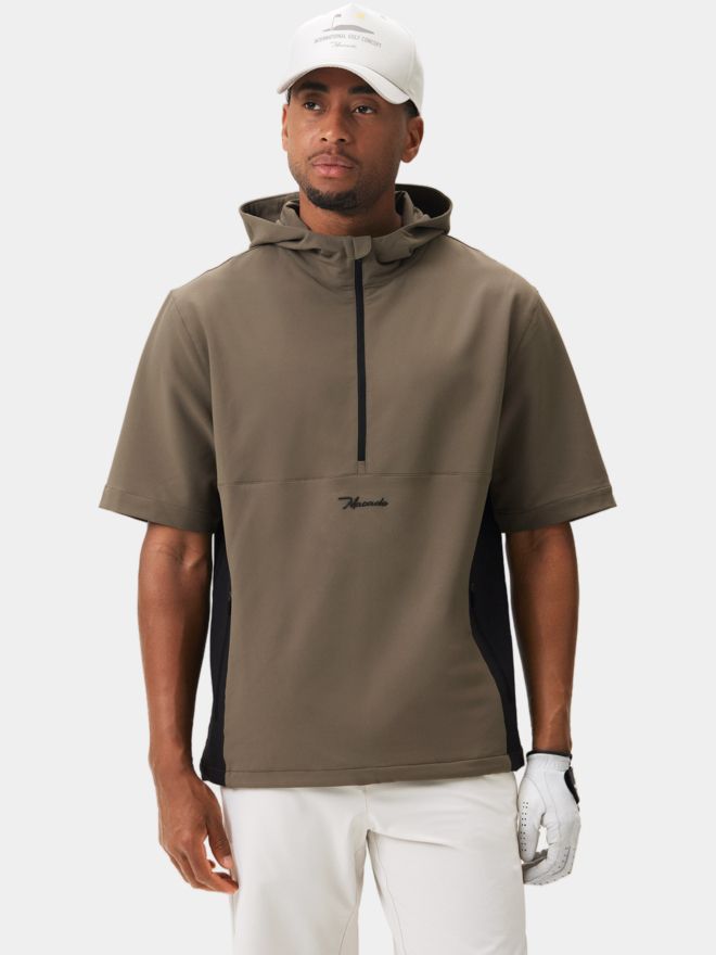 Macade Golf Storm half-sleeve windshirt olive